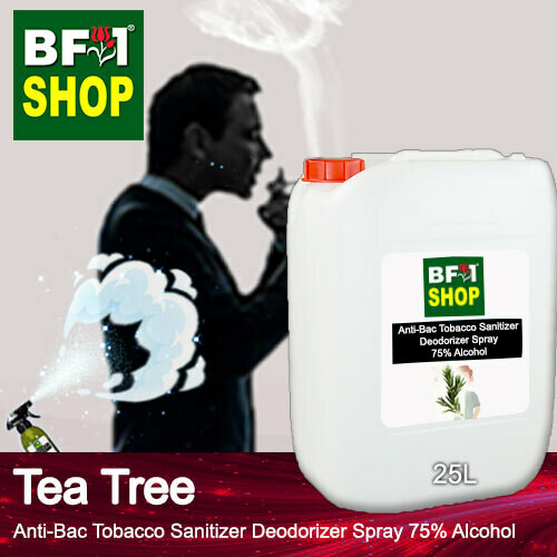 (ABTSD1) Tea Tree Anti-Bac Tobacco Sanitizer Deodorizer Spray - 75% Alcohol - 25L