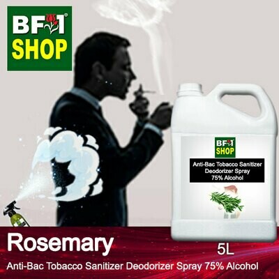(ABTSD1) Rosemary Anti-Bac Tobacco Sanitizer Deodorizer Spray - 75% Alcohol - 5L