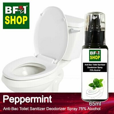 (ABTSD) mint - Peppermint Anti-Bac Toilet Sanitizer Deodorizer Spray - 75% Alcohol - 65ml