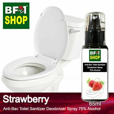 (ABTSD) Strawberry Anti-Bac Toilet Sanitizer Deodorizer Spray - 75% Alcohol - 65ml