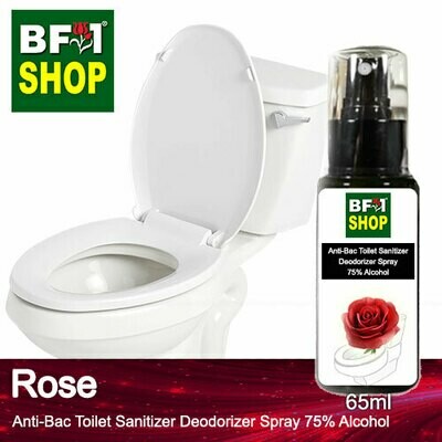 (ABTSD) Rose Anti-Bac Toilet Sanitizer Deodorizer Spray - 75% Alcohol - 65ml