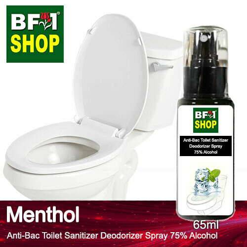 (ABTSD) Menthol Anti-Bac Toilet Sanitizer Deodorizer Spray - 75% Alcohol - 65ml