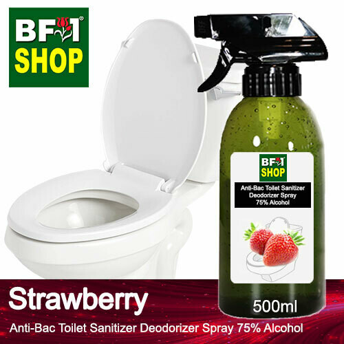 (ABTSD) Strawberry Anti-Bac Toilet Sanitizer Deodorizer Spray - 75% Alcohol - 500ml