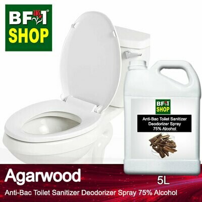 (ABTSD) Agarwood Anti-Bac Toilet Sanitizer Deodorizer Spray - 75% Alcohol - 5L
