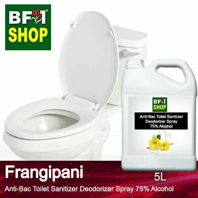 (ABTSD) Frangipani Anti-Bac Toilet Sanitizer Deodorizer Spray - 75% Alcohol - 5L
