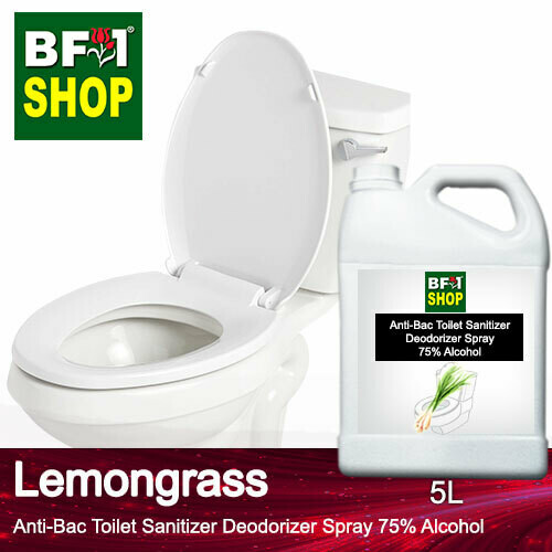 (ABTSD) Lemongrass Anti-Bac Toilet Sanitizer Deodorizer Spray - 75% Alcohol - 5L (ABTSD) Lemongrass Anti-Bac Toilet Sanitizer Deodorizer Spray - 75% Alcohol - 5L