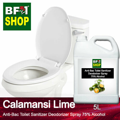 (ABTSD) lime - Calamansi Lime Anti-Bac Toilet Sanitizer Deodorizer Spray - 75% Alcohol - 5L (ABTSD) lime - Calamansi Lime Anti-Bac Toilet Sanitizer Deodorizer Spray - 75% Alcohol - 5L