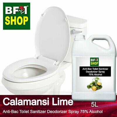 (ABTSD) lime - Calamansi Lime Anti-Bac Toilet Sanitizer Deodorizer Spray - 75% Alcohol - 5L