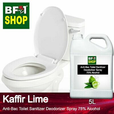 (ABTSD) lime - Kaffir Lime Anti-Bac Toilet Sanitizer Deodorizer Spray - 75% Alcohol - 5L