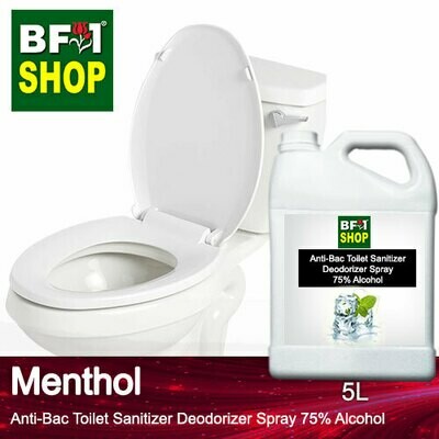 (ABTSD) Menthol Anti-Bac Toilet Sanitizer Deodorizer Spray - 75% Alcohol - 5L