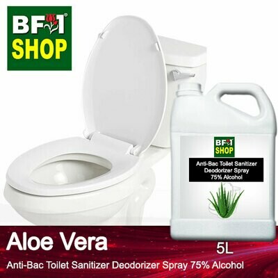 (ABTSD) Aloe Vera Anti-Bac Toilet Sanitizer Deodorizer Spray - 75% Alcohol - 5L