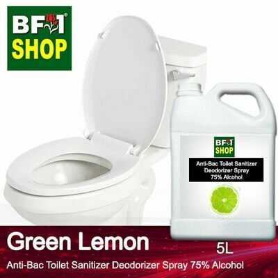 (ABTSD) Lemon - Green Lemon Anti-Bac Toilet Sanitizer Deodorizer Spray - 75% Alcohol - 5L