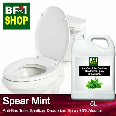 (ABTSD) mint - Spear Mint Anti-Bac Toilet Sanitizer Deodorizer Spray - 75% Alcohol - 5L