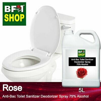 (ABTSD) Rose Anti-Bac Toilet Sanitizer Deodorizer Spray - 75% Alcohol - 5L