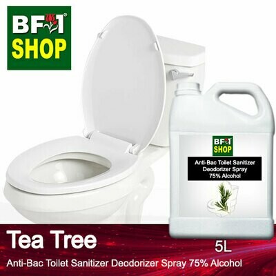 (ABTSD) Tea Tree Anti-Bac Toilet Sanitizer Deodorizer Spray - 75% Alcohol - 5L