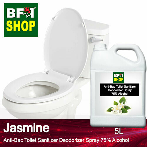 (ABTSD) Jasmine Anti-Bac Toilet Sanitizer Deodorizer Spray - 75% Alcohol - 5L (ABTSD) Jasmine Anti-Bac Toilet Sanitizer Deodorizer Spray - 75% Alcohol - 5L