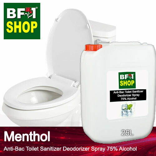 (ABTSD) Menthol Anti-Bac Toilet Sanitizer Deodorizer Spray - 75% Alcohol - 25L