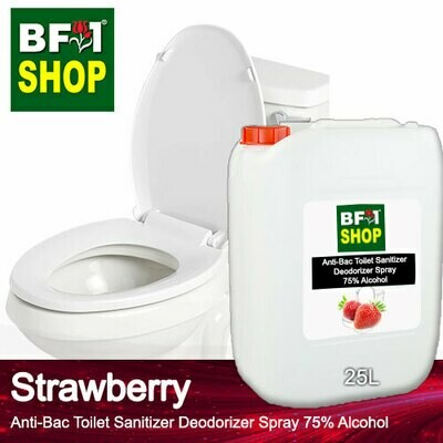 (ABTSD) Strawberry Anti-Bac Toilet Sanitizer Deodorizer Spray - 75% Alcohol - 25L