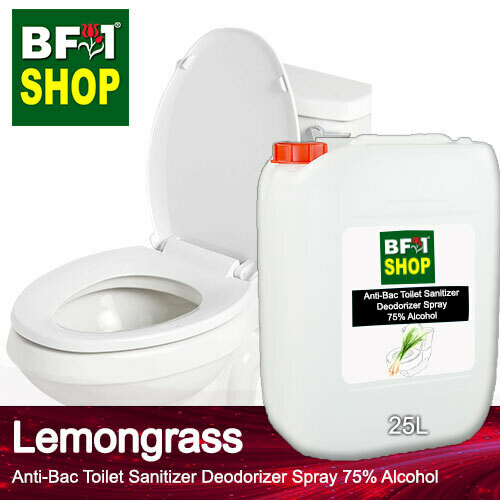 (ABTSD) Lemongrass Anti-Bac Toilet Sanitizer Deodorizer Spray - 75% Alcohol - 25L