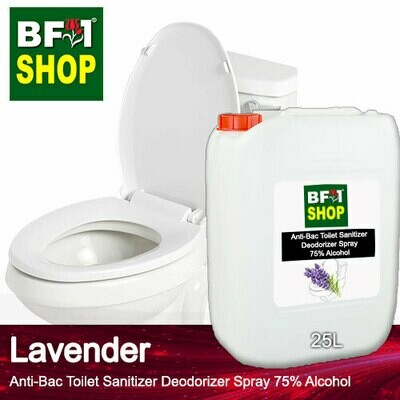 (ABTSD) Lavender Anti-Bac Toilet Sanitizer Deodorizer Spray - 75% Alcohol - 25L