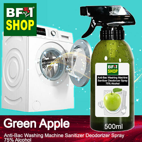 (ABWMSD) Apple - Green Apple Anti-Bac Washing Machine Sanitizer Deodorizer Spray - 75% Alcohol - 500ml