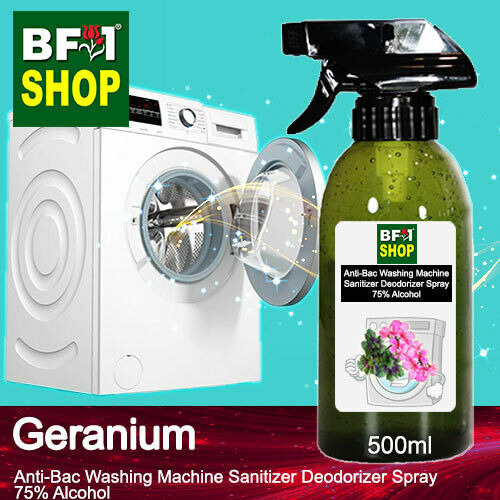 (ABWMSD) Geranium Anti-Bac Washing Machine Sanitizer Deodorizer Spray - 75% Alcohol - 500ml