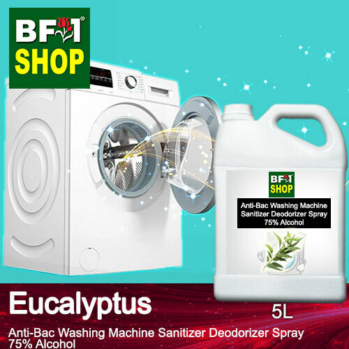 (ABWMSD) Eucalyptus Anti-Bac Washing Machine Sanitizer Deodorizer Spray - 75% Alcohol - 5L (ABWMSD) Eucalyptus Anti-Bac Washing Machine Sanitizer Deodorizer Spray - 75% Alcohol - 5L
