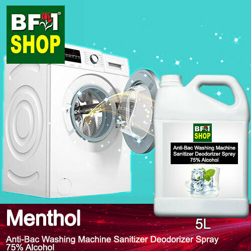 (ABWMSD) Menthol Anti-Bac Washing Machine Sanitizer Deodorizer Spray - 75% Alcohol - 5L