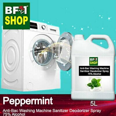 (ABWMSD) mint - Peppermint Anti-Bac Washing Machine Sanitizer Deodorizer Spray - 75% Alcohol - 5L