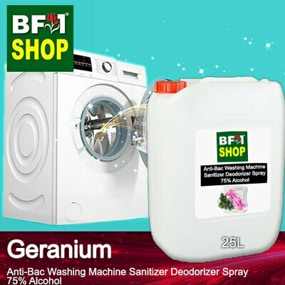 (ABWMSD) Geranium Anti-Bac Washing Machine Sanitizer Deodorizer Spray - 75% Alcohol - 25L
