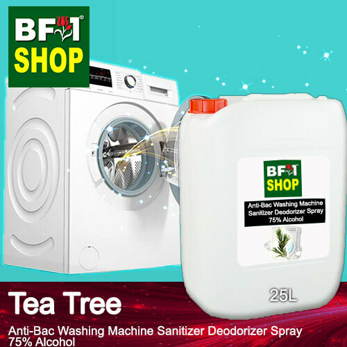 (ABWMSD) Tea Tree Anti-Bac Washing Machine Sanitizer Deodorizer Spray - 75% Alcohol - 25L