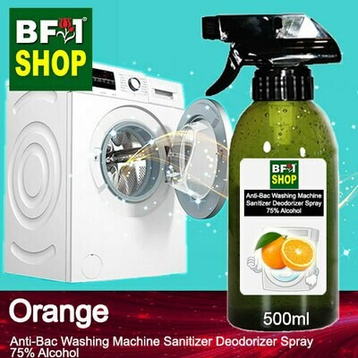 (ABWMSD) Orange Anti-Bac Washing Machine Sanitizer Deodorizer Spray - 75% Alcohol - 500ml