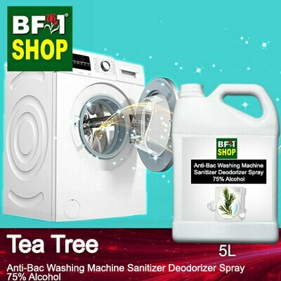 (ABWMSD) Tea Tree Anti-Bac Washing Machine Sanitizer Deodorizer Spray - 75% Alcohol - 5L