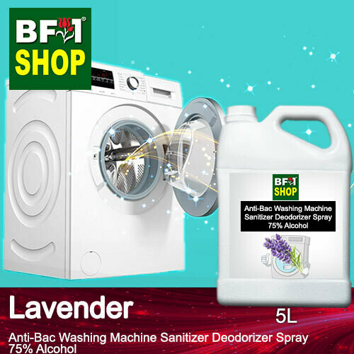 (ABWMSD) Lavender Anti-Bac Washing Machine Sanitizer Deodorizer Spray - 75% Alcohol - 5L (ABWMSD) Lavender Anti-Bac Washing Machine Sanitizer Deodorizer Spray - 75% Alcohol - 5L