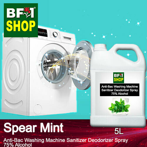 (ABWMSD) mint - Spear Mint Anti-Bac Washing Machine Sanitizer Deodorizer Spray - 75% Alcohol - 5L (ABWMSD) mint - Spear Mint Anti-Bac Washing Machine Sanitizer Deodorizer Spray - 75% Alcohol - 5L