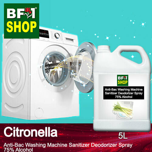 (ABWMSD) Citronella Anti-Bac Washing Machine Sanitizer Deodorizer Spray - 75% Alcohol - 5L (ABWMSD) Citronella Anti-Bac Washing Machine Sanitizer Deodorizer Spray - 75% Alcohol - 5L