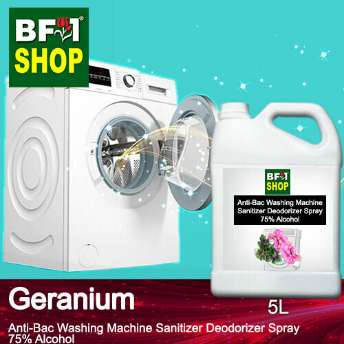 (ABWMSD) Geranium Anti-Bac Washing Machine Sanitizer Deodorizer Spray - 75% Alcohol - 5L (ABWMSD) Geranium Anti-Bac Washing Machine Sanitizer Deodorizer Spray - 75% Alcohol - 5L