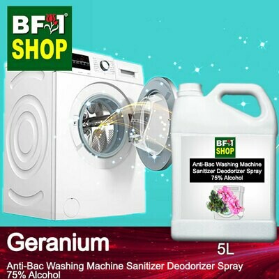 (ABWMSD) Geranium Anti-Bac Washing Machine Sanitizer Deodorizer Spray - 75% Alcohol - 5L