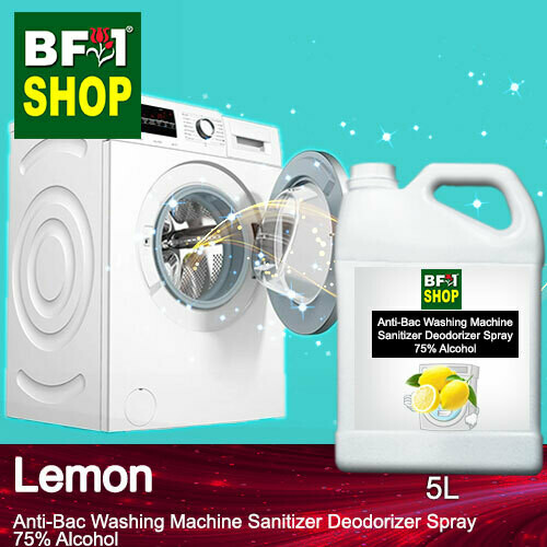 (ABWMSD) Lemon Anti-Bac Washing Machine Sanitizer Deodorizer Spray - 75% Alcohol - 5L (ABWMSD) Lemon Anti-Bac Washing Machine Sanitizer Deodorizer Spray - 75% Alcohol - 5L