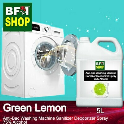 (ABWMSD) Lemon - Green Lemon Anti-Bac Washing Machine Sanitizer Deodorizer Spray - 75% Alcohol - 5L