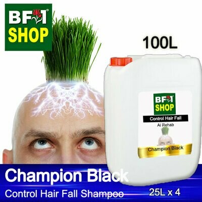 (CHFS) AmBAl Rehab - Champion Black Control Hair Fall Shampoo - 100L - Man