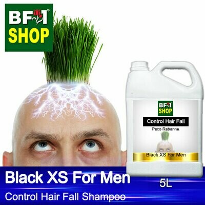 (CHFS) AmBPaco Rabanne - Black XS For Men Control Hair Fall Shampoo - 5L - Man