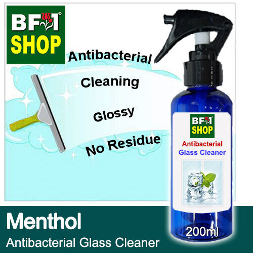 Antibacterial Glass Cleaner (AGC) - Menthol - 200ml Cleaning Glossy No Residue