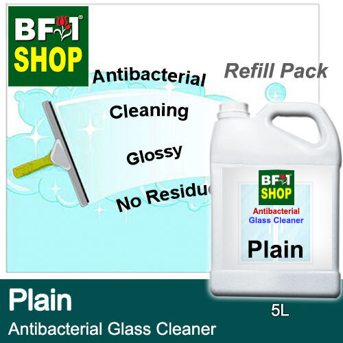 Antibacterial Glass Cleaner (AGC) - Plain - 5L Refill Pack Cleaning Glossy No Residue