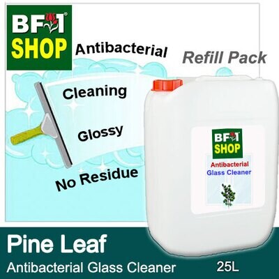 Antibacterial Glass Cleaner (AGC) - Pine Leaf - 25L Refill Pack Cleaning Glossy No Residue