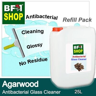 Antibacterial Glass Cleaner (AGC) - Agarwood - 25L Refill Pack Cleaning Glossy No Residue