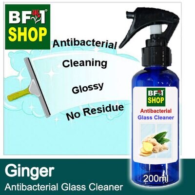 Antibacterial Glass Cleaner (AGC) - Ginger - 200ml Cleaning Glossy No Residue