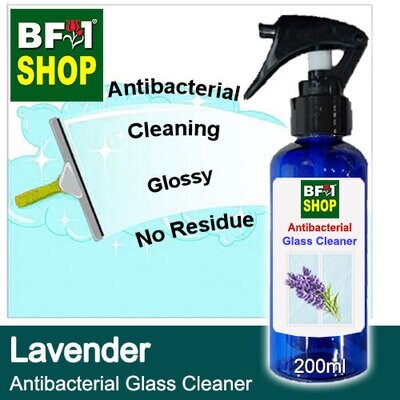 Antibacterial Glass Cleaner (AGC) - Lavender - 200ml Cleaning Glossy No Residue