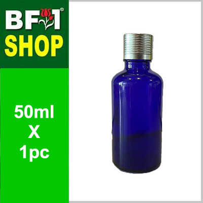 50ml Blue Color with Dropper Insert + Silver Cap