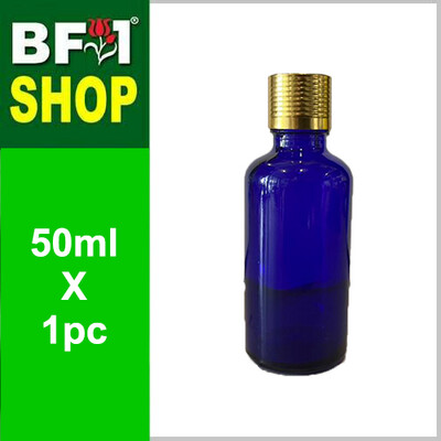 50ml Blue Color with Dropper Insert + Gold Cap